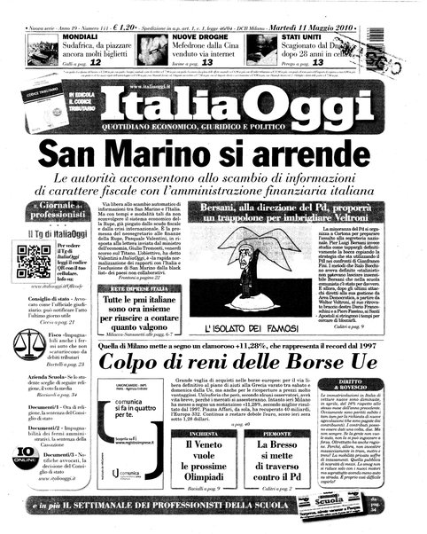 Italia oggi : quotidiano di economia finanza e politica